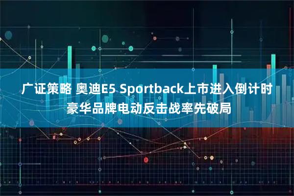 广证策略 奥迪E5 Sportback上市进入倒计时 豪华品牌电动反击战率先破局