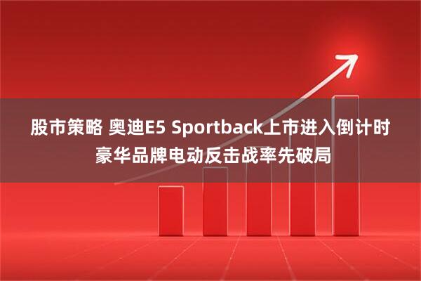 股市策略 奥迪E5 Sportback上市进入倒计时 豪华品牌电动反击战率先破局
