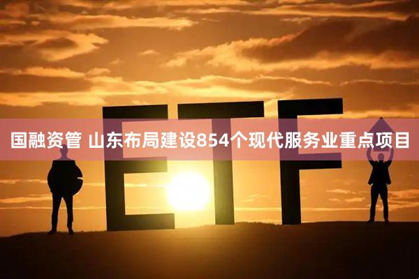 国融资管 山东布局建设854个现代服务业重点项目