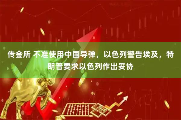 传金所 不准使用中国导弹，以色列警告埃及，特朗普要求以色列作出妥协