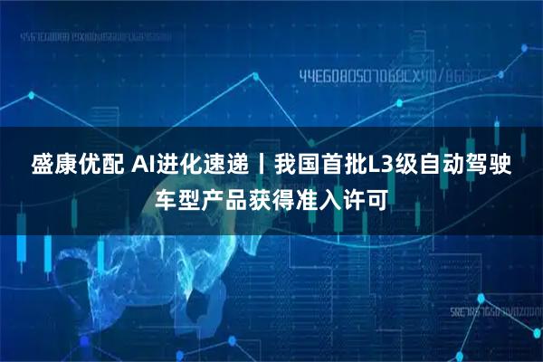 盛康优配 AI进化速递丨我国首批L3级自动驾驶车型产品获得准入许可