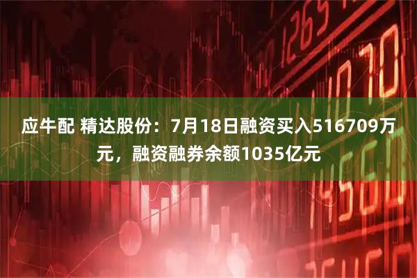 应牛配 精达股份：7月18日融资买入516709万元，融资融券余额1035亿元